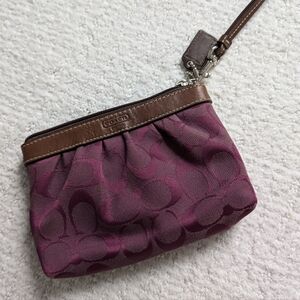 Purple Coach Wristlet